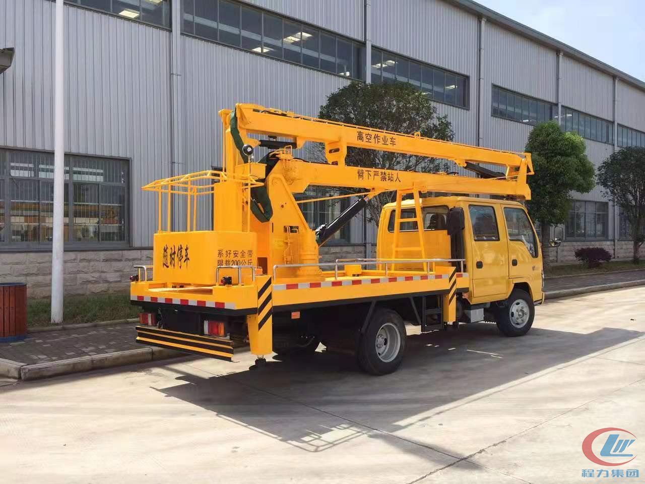 程力五十鈴16米高空作業(yè)車(chē)側(cè)面圖